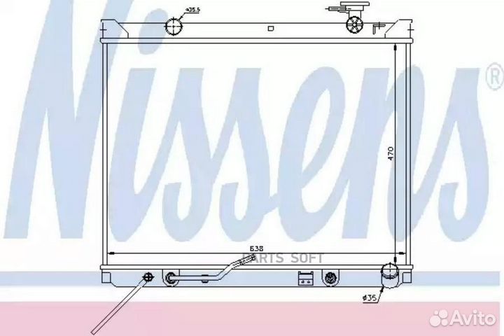 Радиатор охлаждения двс KIA sorento (2003) 2.5 crd