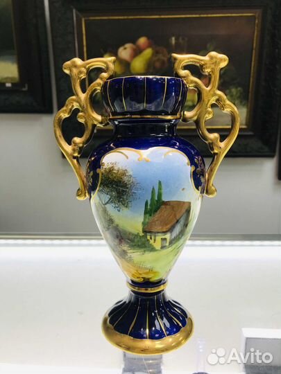 Керамическая ваза ручной работы, Португалия, 1960е