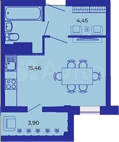 1-к. квартира, 27,2 м², 15/15 эт.