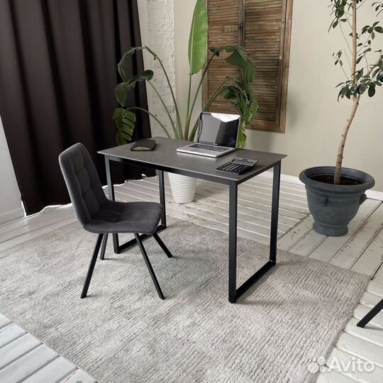 Письменный стол Лофт цемент темный. Керамогранит