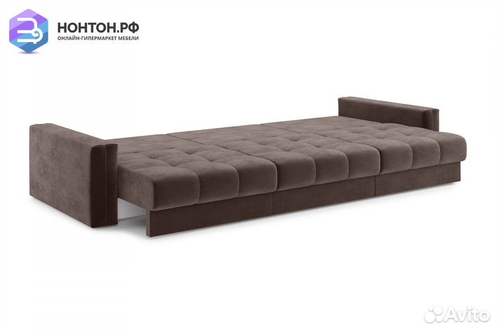 Диван тик-так Монарх 3-х местный коричневый
