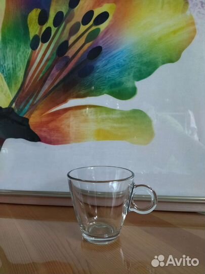 Кофейные чашки, стекло, Италия, 150 мл