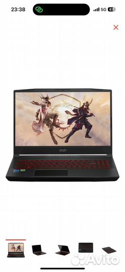 Игровой ноутбук Msi Katana GF66 12UE