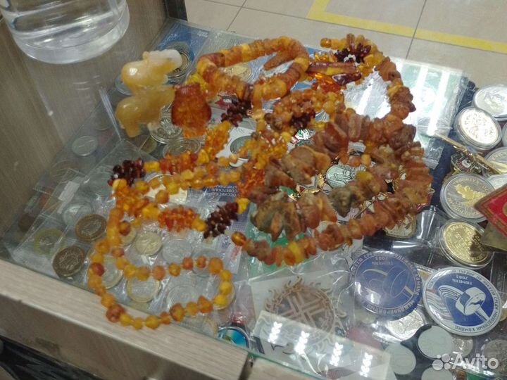 Бусы янтарь,янтарь изделия СССР