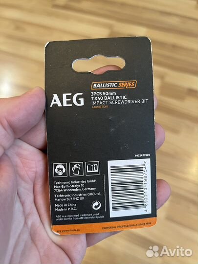 Биты ударные AEG (3 шт; TX40; 50 мм)