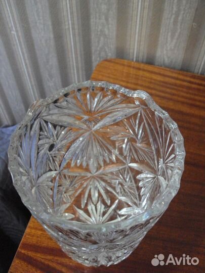 Ваза хрустальная для цветов большая СССР