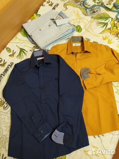 Рубашки для школы и нарядные цена за пакет 128 134