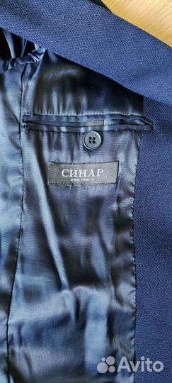 Школьный темно-синий пиджак рост 158