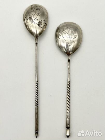 2 чайных ложки серебро 84 пр. вес 21 г(можно по 1)