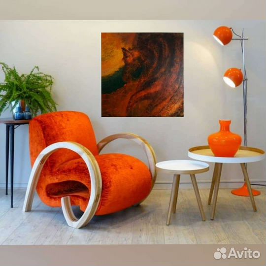 Картина в технике Флюид Арт