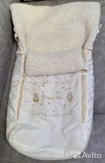 Кокон-конверт для дитешек от 0+ на овчине