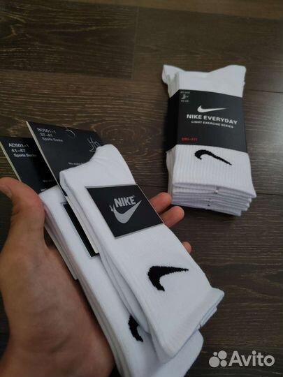Носки nike everyday высокие белые