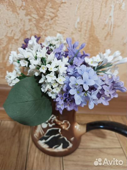 Букетик сирени из полимерной глины