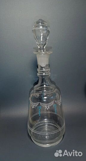 Графин Европа 19 век. Стекло, эмаль