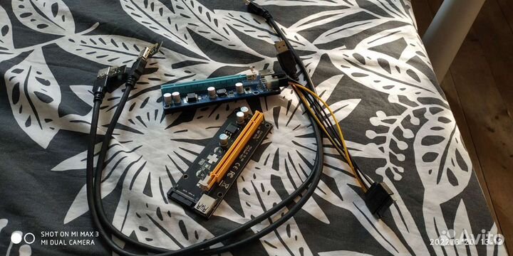 Райзера 25 штук разъём 6pin, SATA, molex