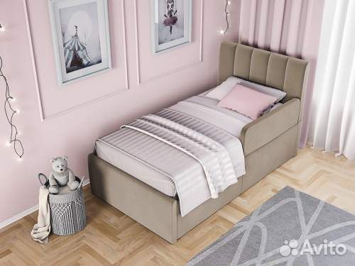 Детская кровать с мягким изголовьем