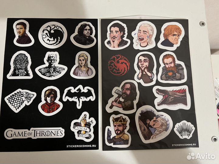 Наклейки игра престолов