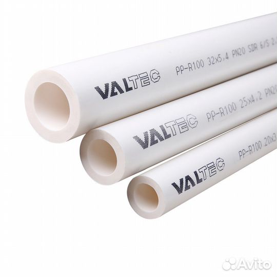 Труба PP-R valtec, PN 20, 25 MM (белый)