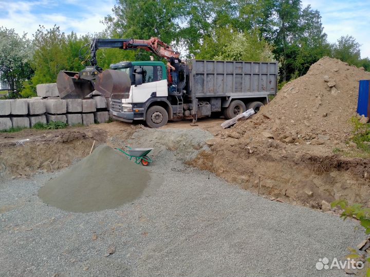 Щебень, песок доставка боковалом