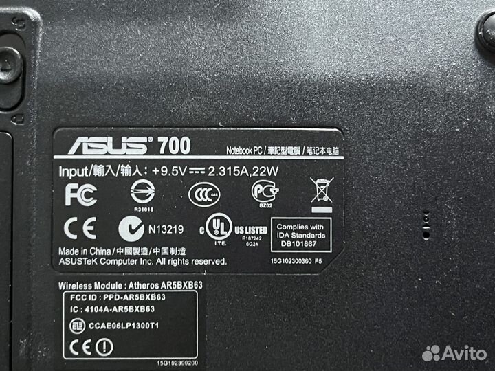 Нетбук asus 700