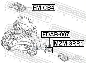 Подушка двигателя левая fmcb4 Febest