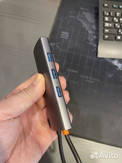 Переходник type-c на hdmi (4k60hz) и usb