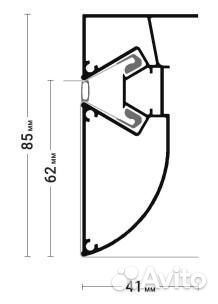 Профиль ST 03 для многоуровневых натяжных потолков