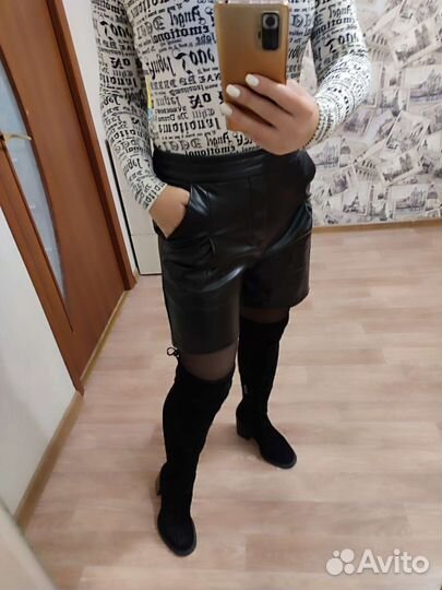 Шорты кожаные новые 44-46 размер