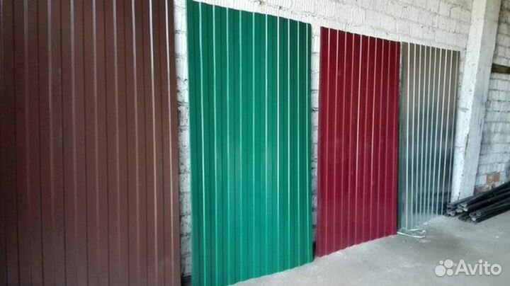 Профлист зеленый, вишневый,коричневый