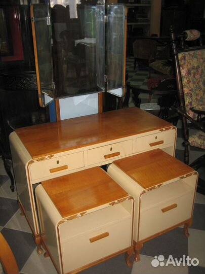 Антикварный Трельяж и две тумбы 1940-50гг