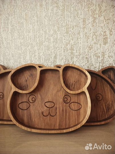 Тарелка детская из дерева