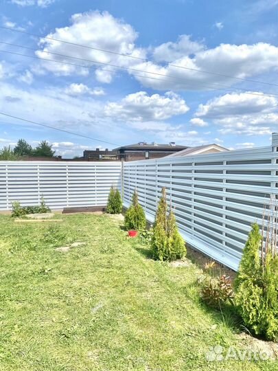 Забор, Откатные ворота, Навес