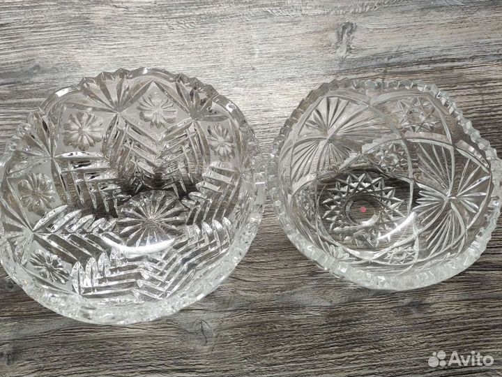 Конфетница. Ваза. Салатник хрусталь