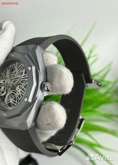 Часы наручные Hublot WHB3 серебро (Арт.15608)
