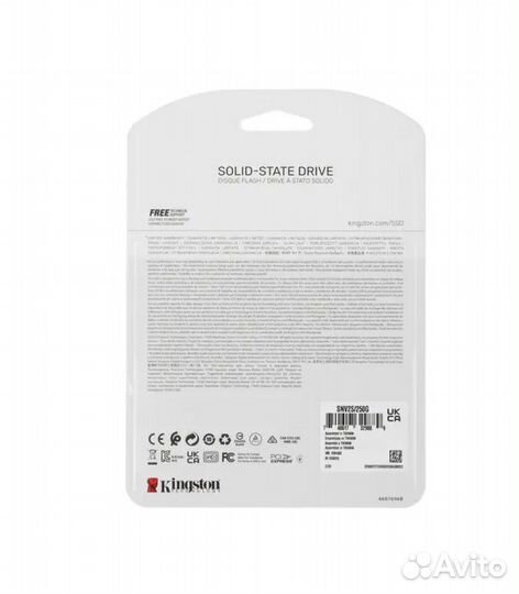 SSD M2 накопитель Kingston NV2 250 гб