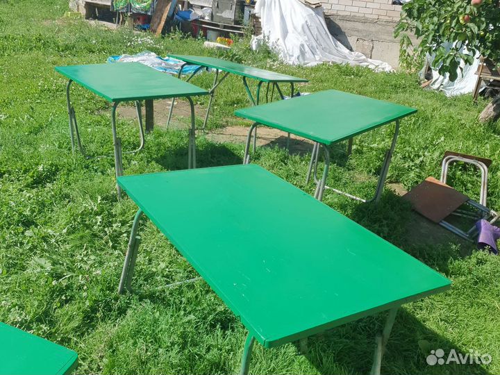 Полевые столы с табуретками отправка