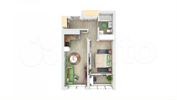 2-к. квартира, 44,5 м², 19/31 эт.