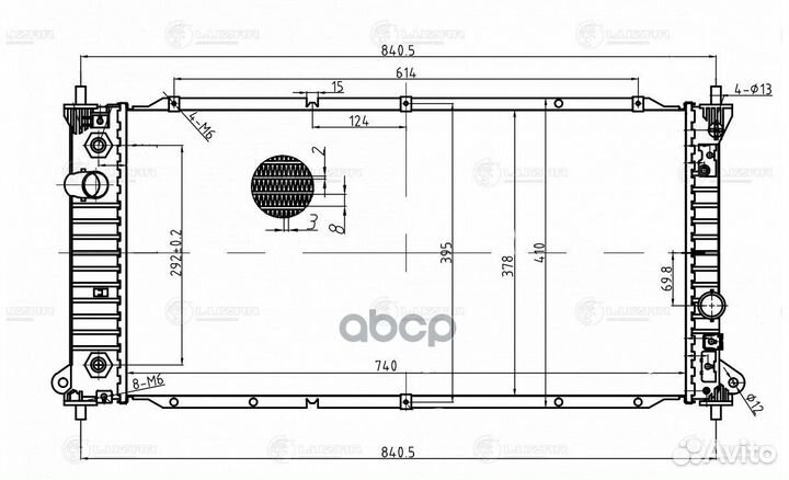 Радиатор охл. для а/м SsangYong New Actyon/Korando