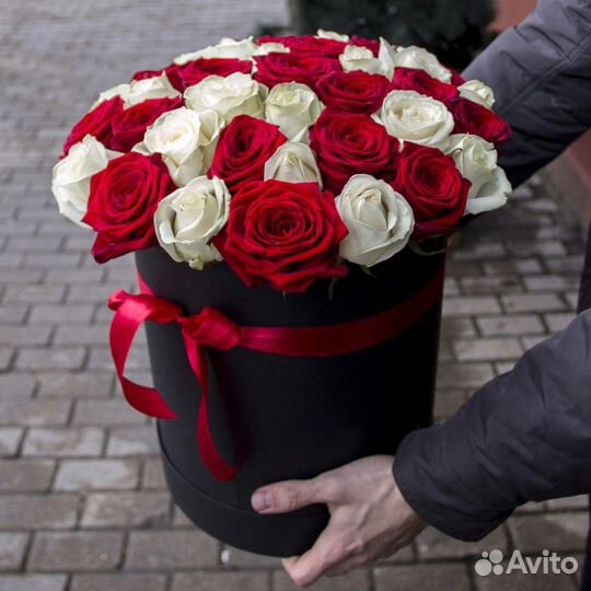 25 роз в коробке Новосибирск