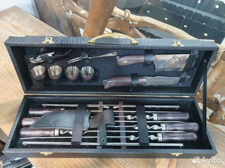 Шашлычный набор Кизляр 10 чёрный