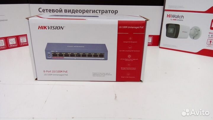 DS-3E0109P-E/M(B) 8 PoE hikvision коммутатор