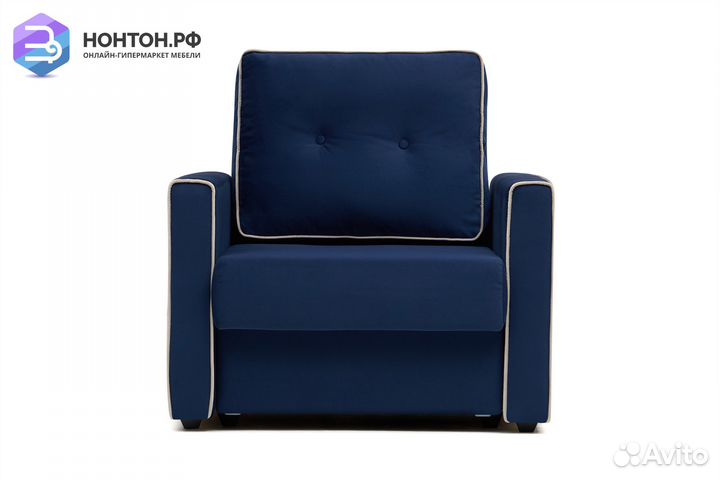 Кресло еврокнижка Леон темно-синее