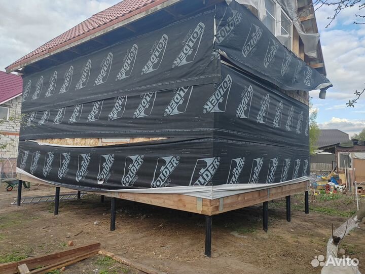 Подъем и перенос дома, ремонт фундамента