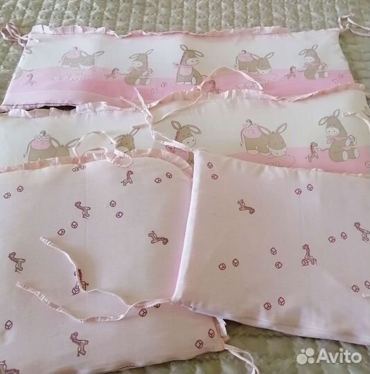 Бортики в кроватку для девочки