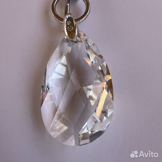 Swarovski крупный кристалл колье цепь