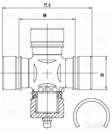 Крестовина isuzu trooper II (91) (29х49х77,6)