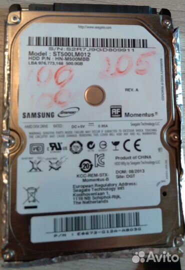 Жесткий диск 80-160-250-320-500 (пк и ноут)