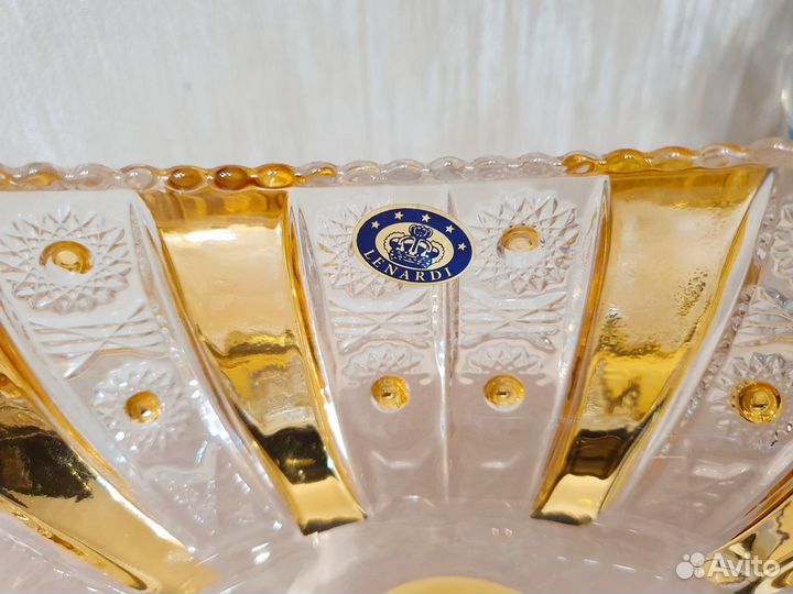 Конфетница на ножке богемия 18,5 см