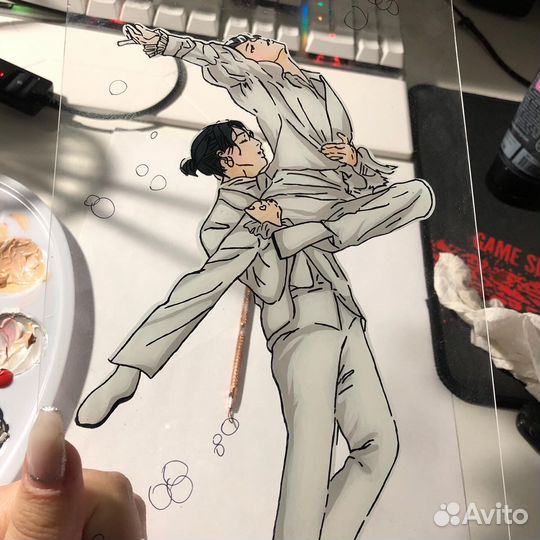 Рисунок на стекле, Чимин и Чонгук, BTS