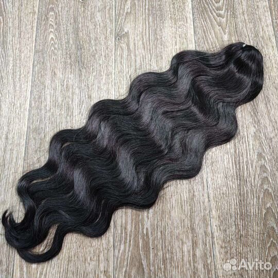 Афролоконы body wave, оттенок горький шоколад, #2